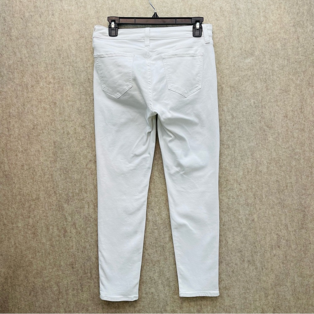 Women's Stylus Mid Rise 5 Pocket Skinny Ankle White Jeans, 6 Petite (28) - Picture 5 of 7